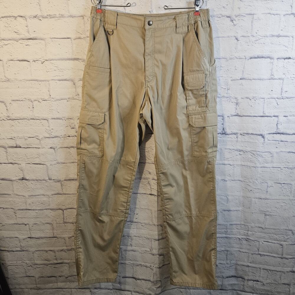 5.11 Tactical Mens Regular Fit Taclite Pro Ripstop Cargo Pants 36x34 Beige Khaki